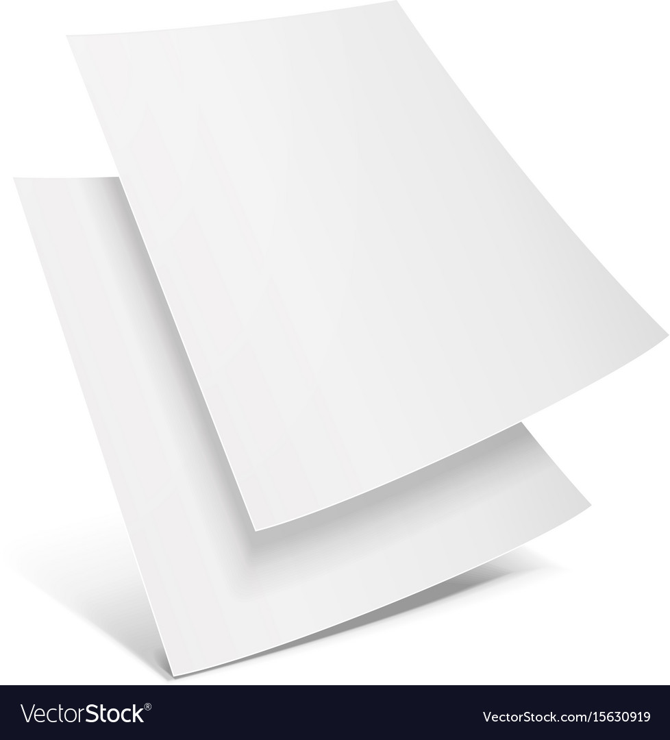 two blank paper leaflet flyer broadsheet flier vector image blank flyer paper