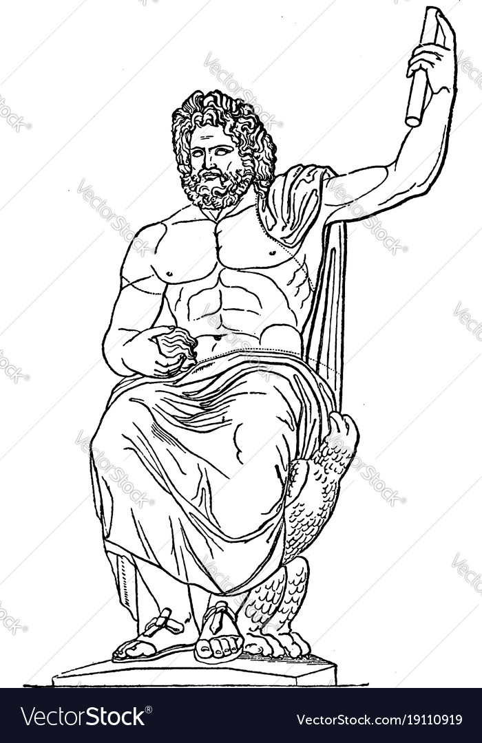 Zeus vintage Royalty Free Vector Image - VectorStock