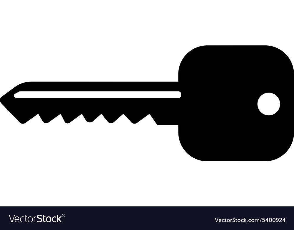 Download The key icon key symbol flat Royalty Free Vector Image