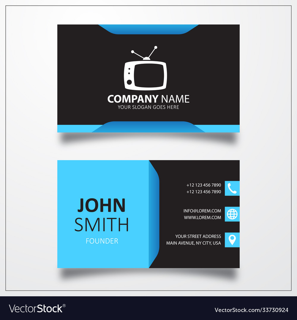 tv-icon-business-card-template-royalty-free-vector-image