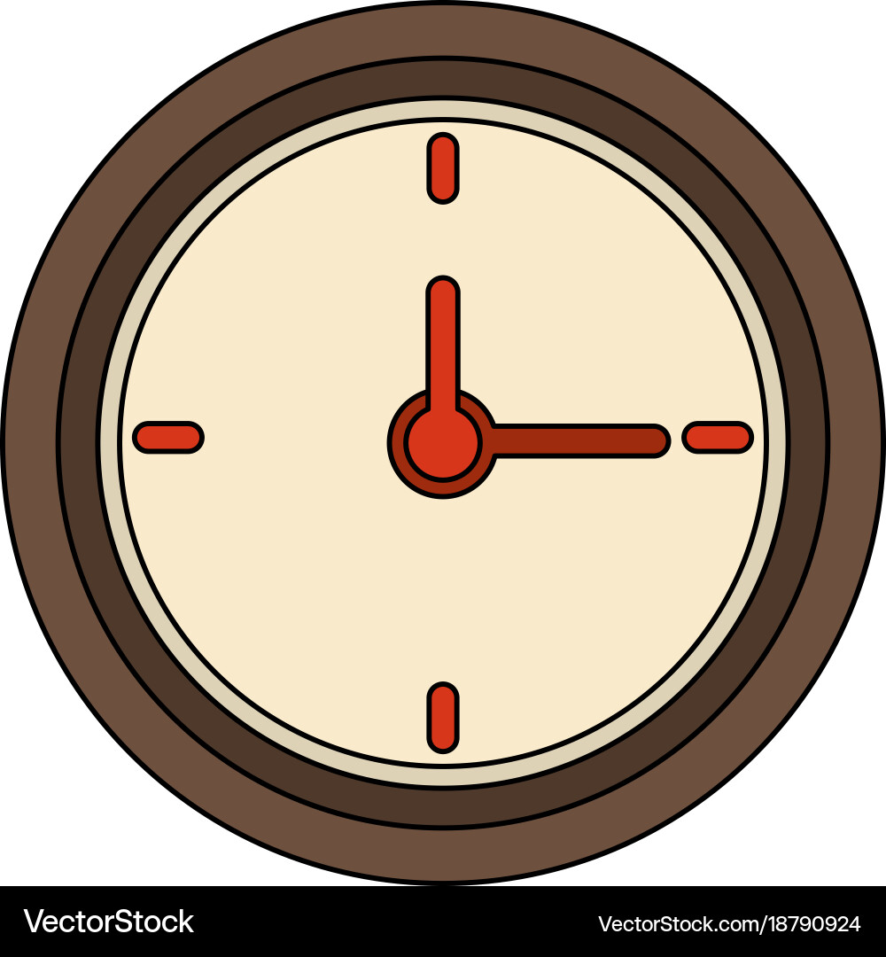 Wall clock isolated Royalty Free Vector Image - VectorStock