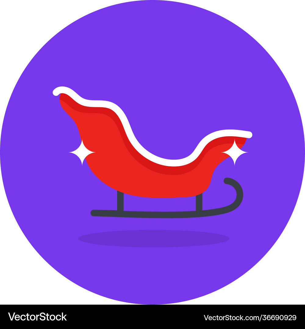 Christmas sled Royalty Free Vector Image - VectorStock