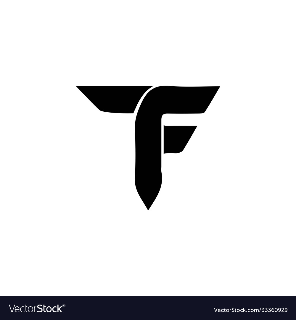 Initial letter tf logo or ft logo design Vector Image