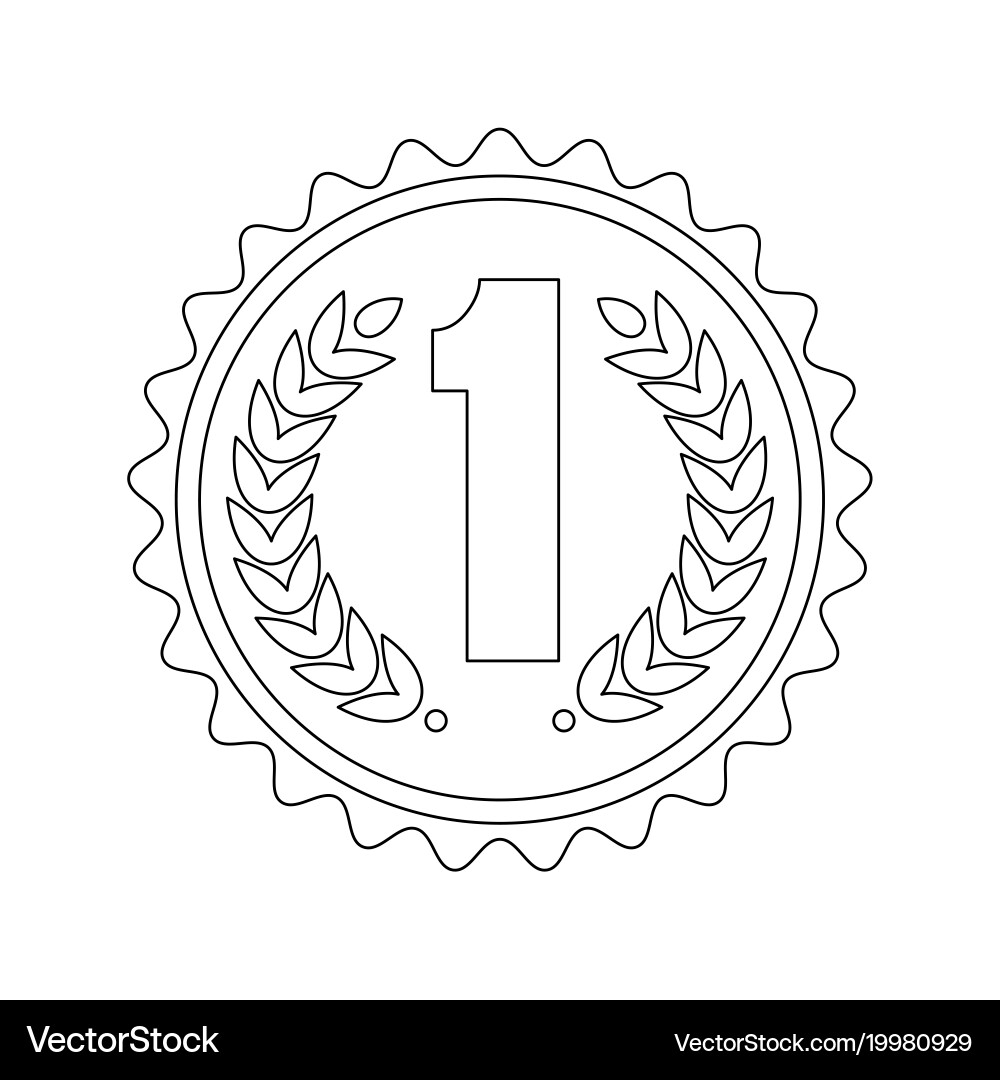 Medal first icon Royalty Free Vector Image - VectorStock