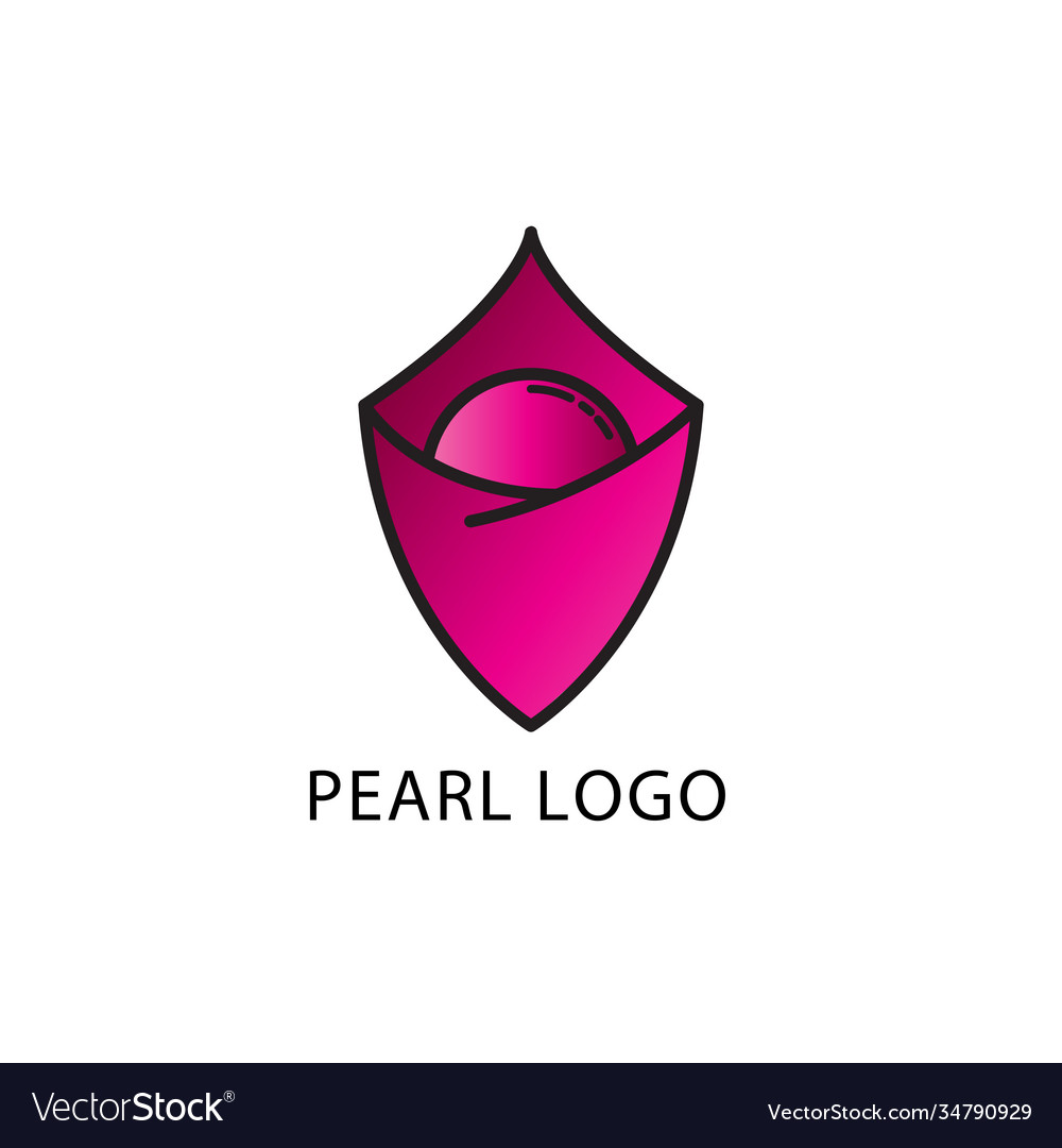 Pearl Modern Design Logo Premade Seashell Nautical