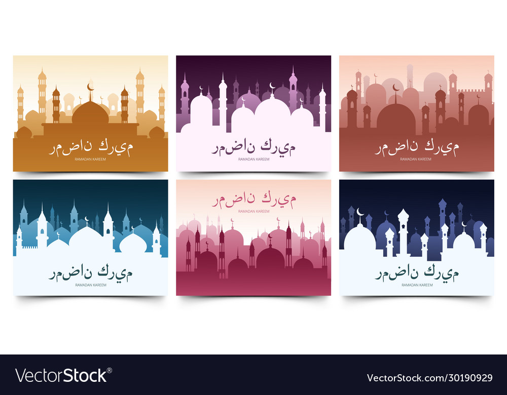Ramadan kareem backgrounds greating cards vector image Ramadan kareem backgrounds greating cards