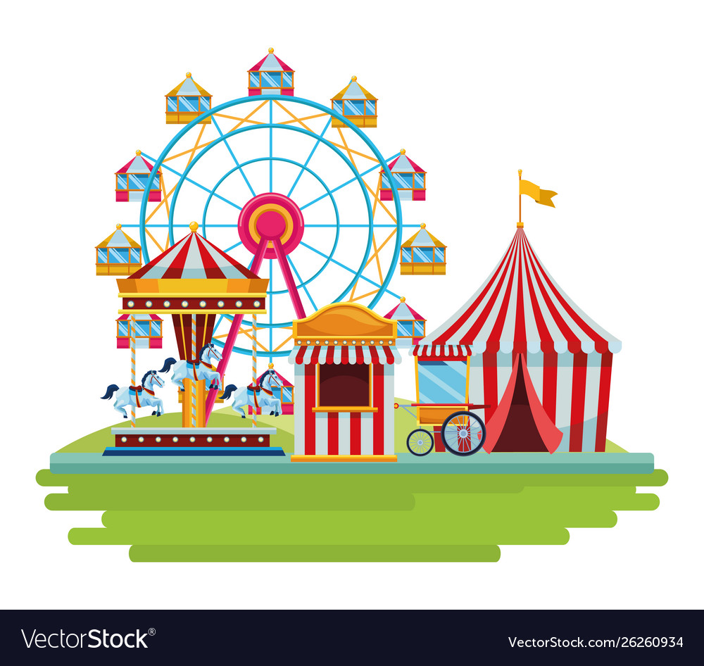 Amusement Park And Circus Fun Royalty Free Vector Image