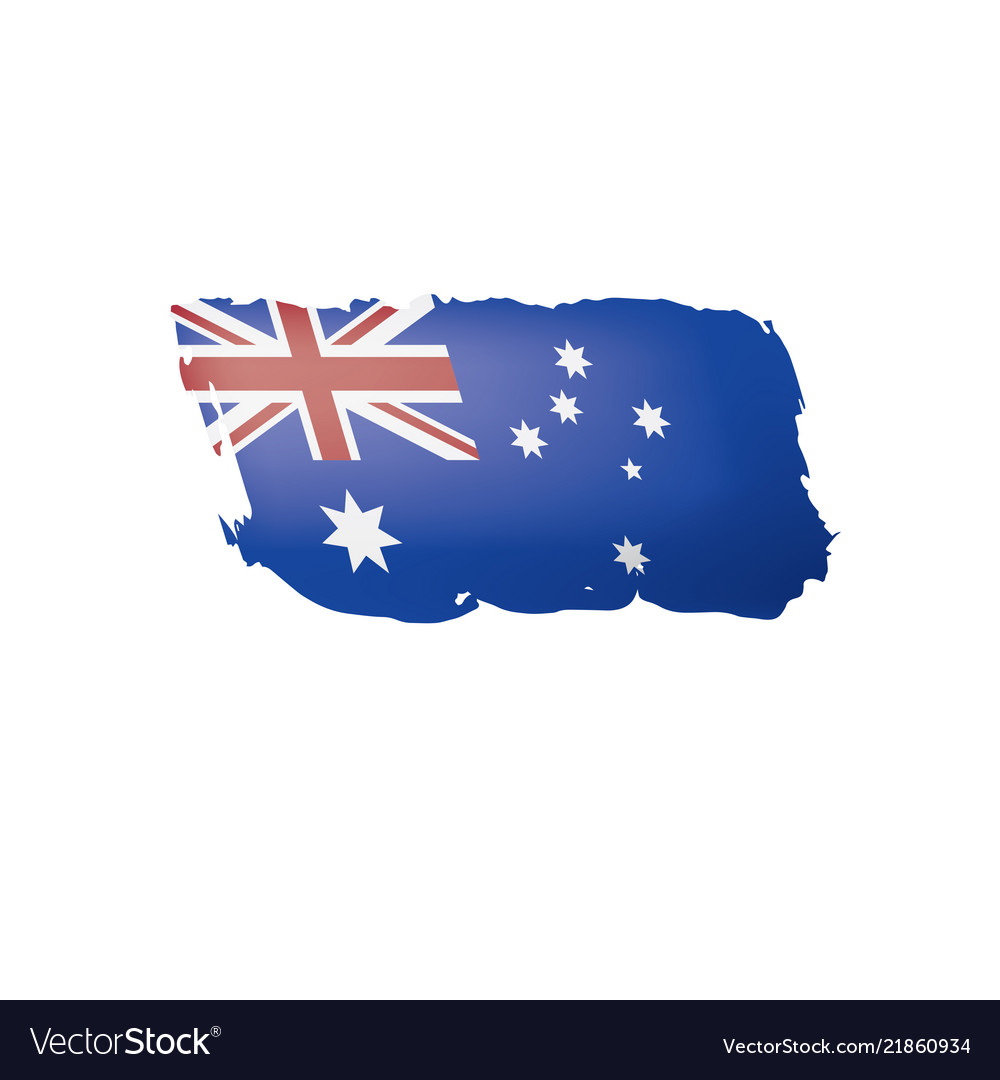 Australia flag on a white Royalty Free Vector Image