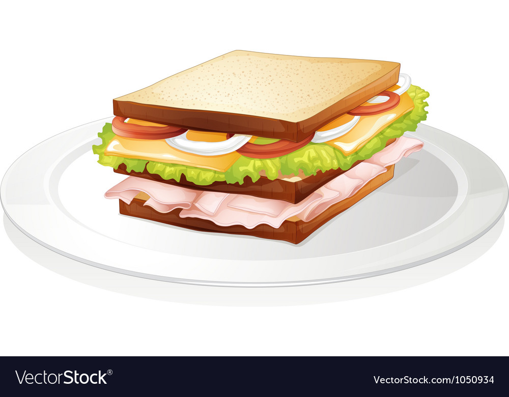 Bread sandwich Royalty Free Vector Image - VectorStock