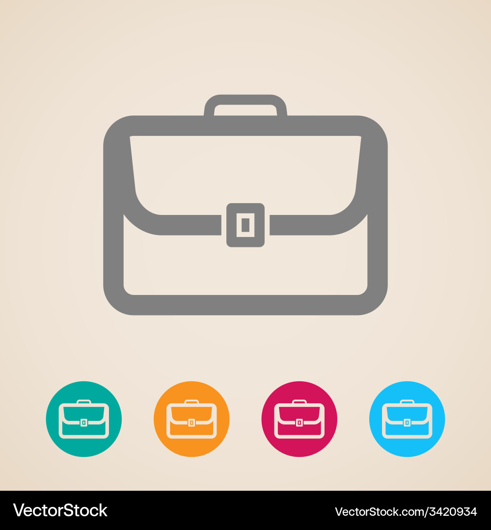 Briefcase icon Royalty Free Vector Image - VectorStock