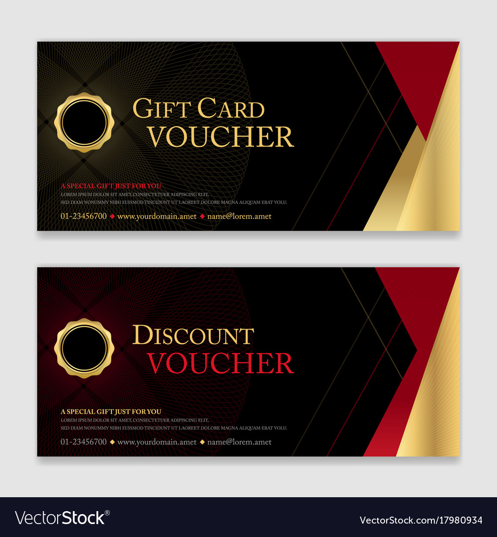 Gift voucher certificate or discount card Vector Image