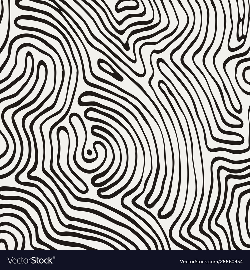 Monochrome pattern curved lines black and white Vector Image