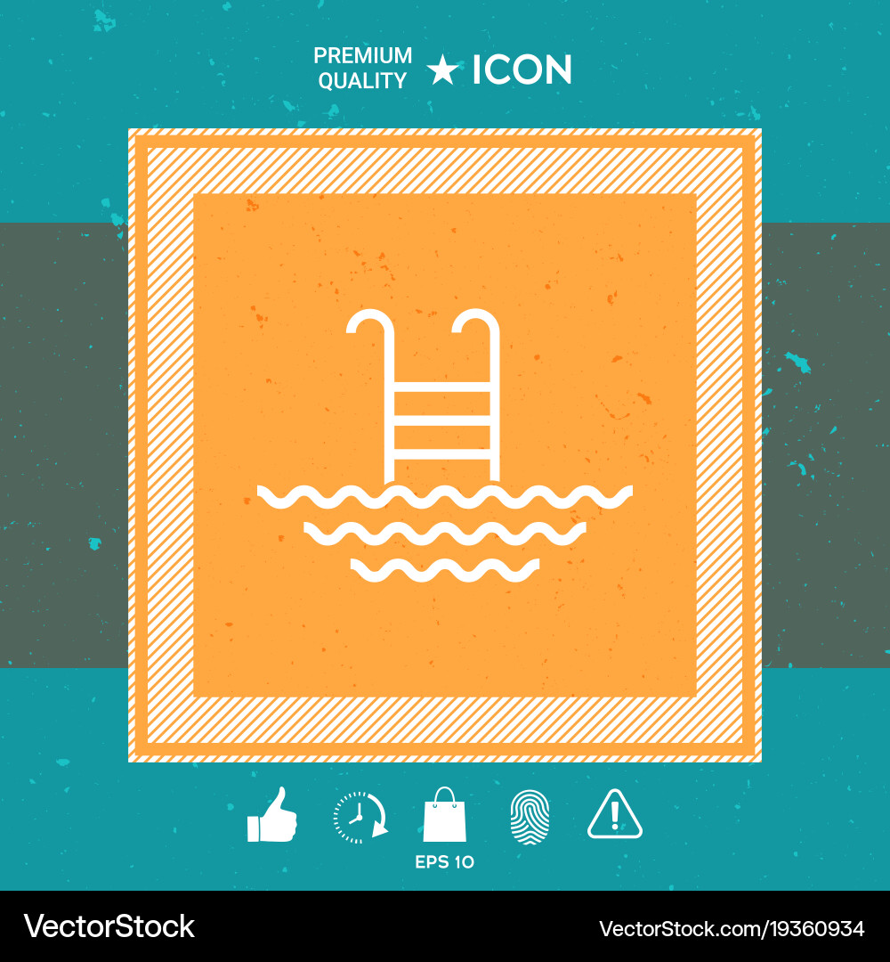 Pool line icon Royalty Free Vector Image - VectorStock