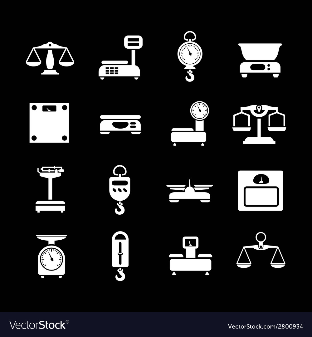 Set icons of weights and scales