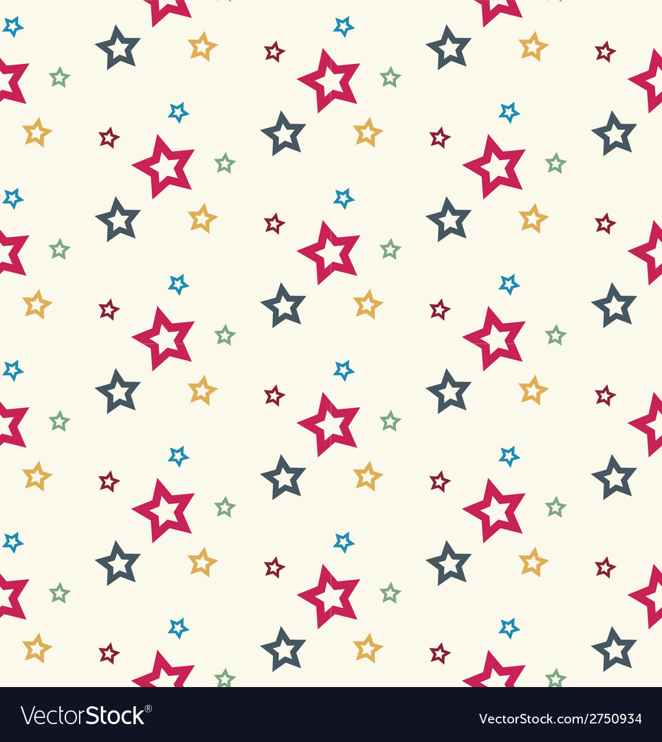 Stars seamless pattern Royalty Free Vector Image