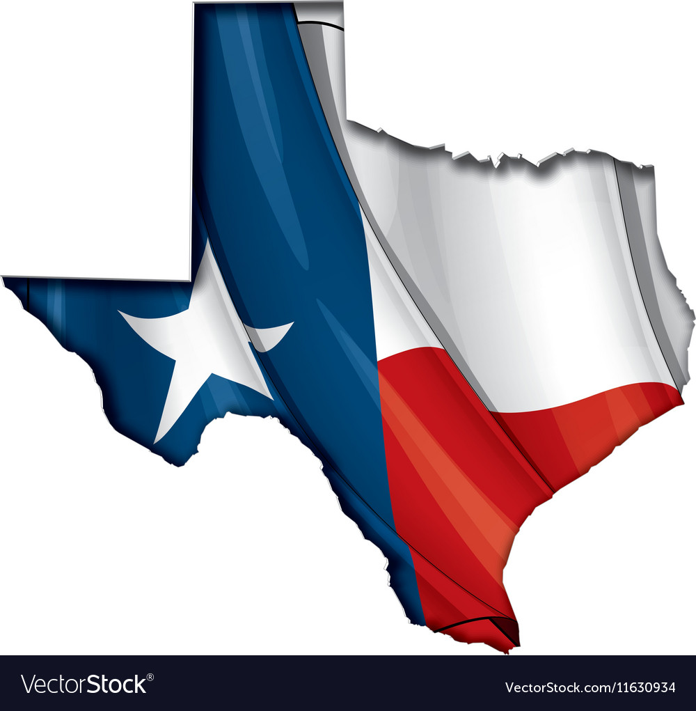 Download Texas Map Flag Royalty Free Vector Image - VectorStock