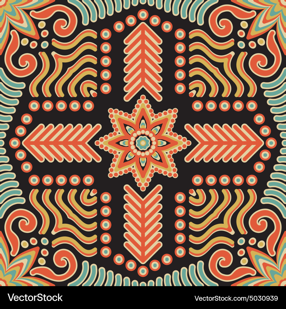 Abstract ethnic background seamless pattern Vector Image