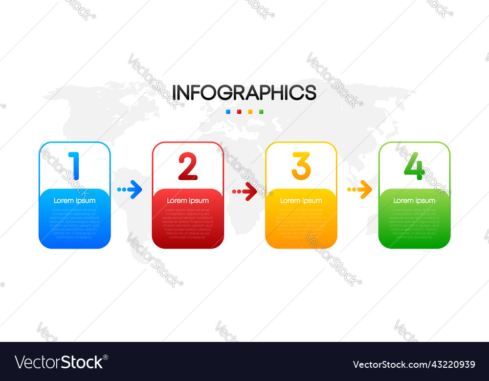 Business infographic data visualization square Vector Image