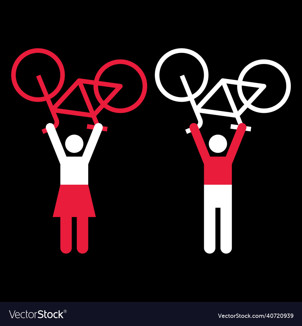Cycling winner icon vector image Cycling winner icon