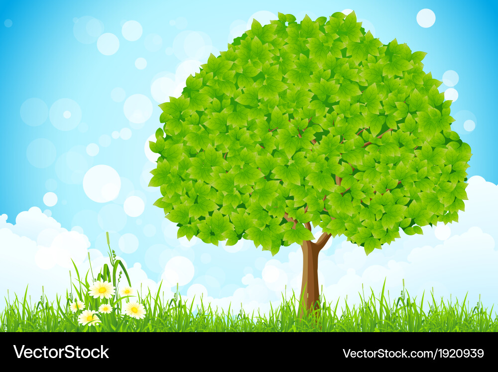 Green landscape Royalty Free Vector Image - VectorStock