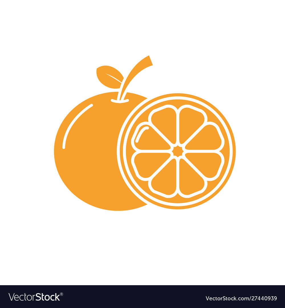 Isolated orange fruit design Royalty Free Vector Image