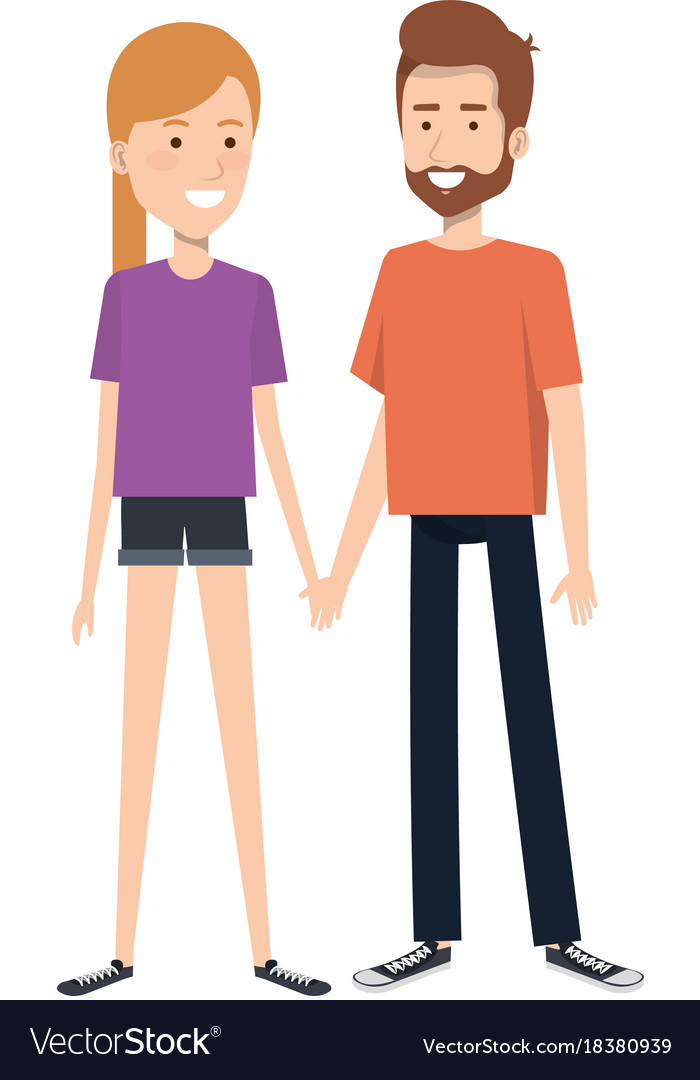 Lovers couple avatars character Royalty Free Vector Image