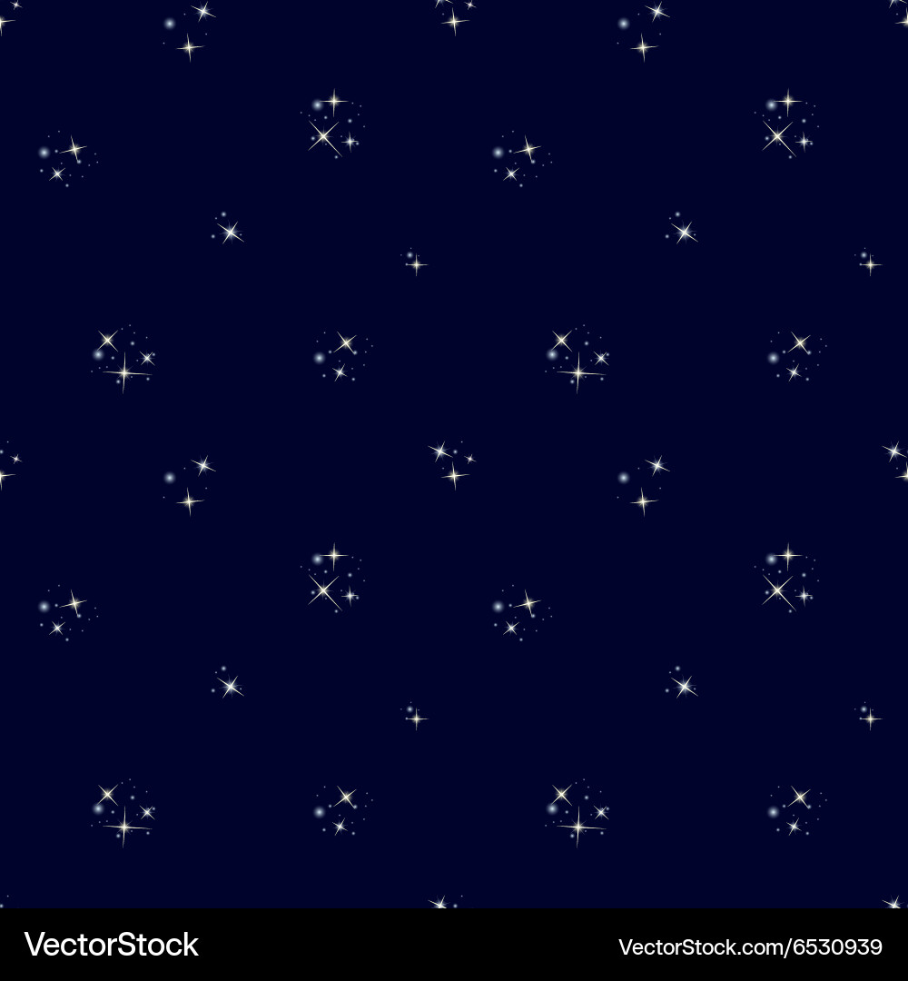 Starry sky seamless pattern Royalty Free Vector Image