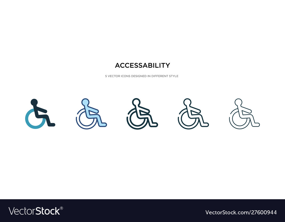 Accessability icon in different style two Vector Image