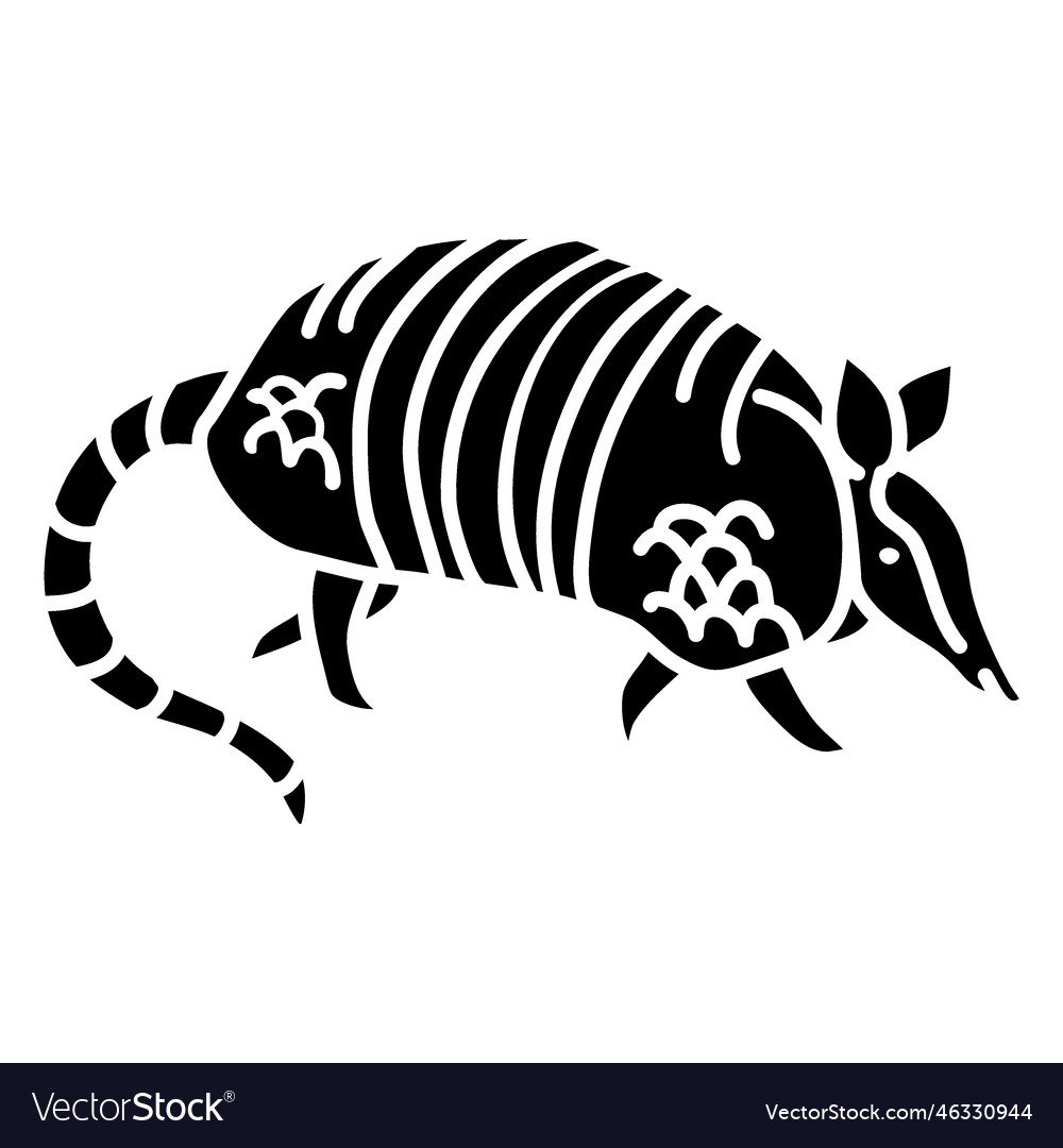 Armadillo Animal Black Royalty Free Vector Image