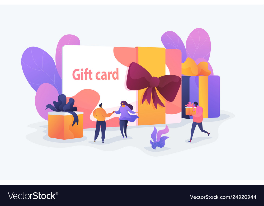 Gift card concept Royalty Free Vector Image - VectorStock