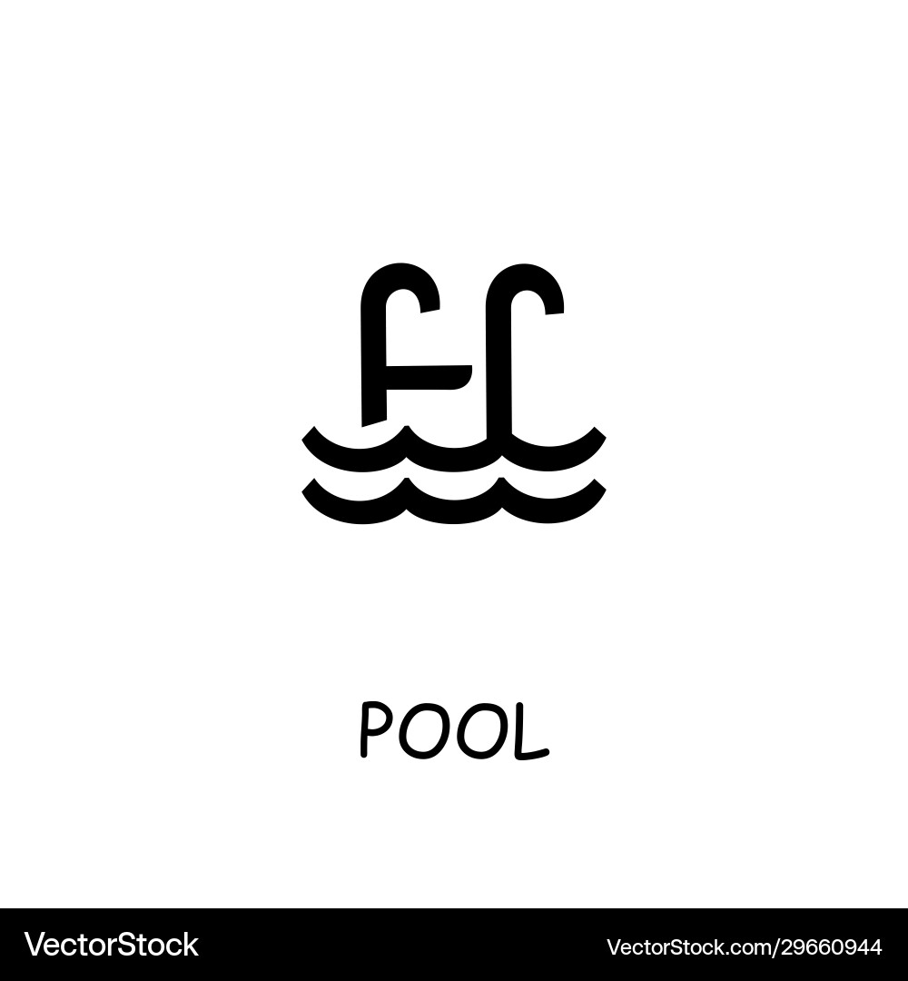 Pool flat icon Royalty Free Vector Image - VectorStock