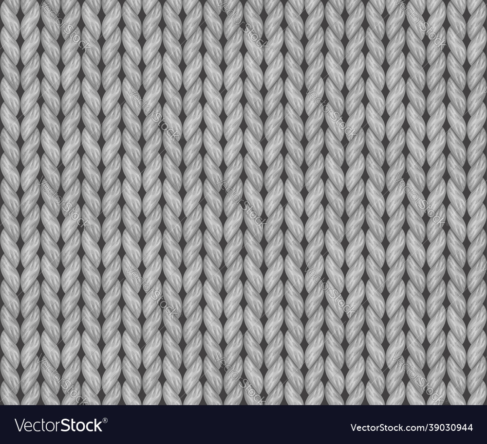 Seamless Knitted Texture Realistic Royalty Free Vector Image