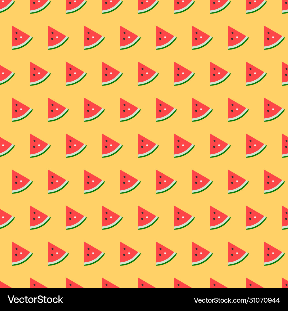 Watermelon slice seamless pattern fruit background