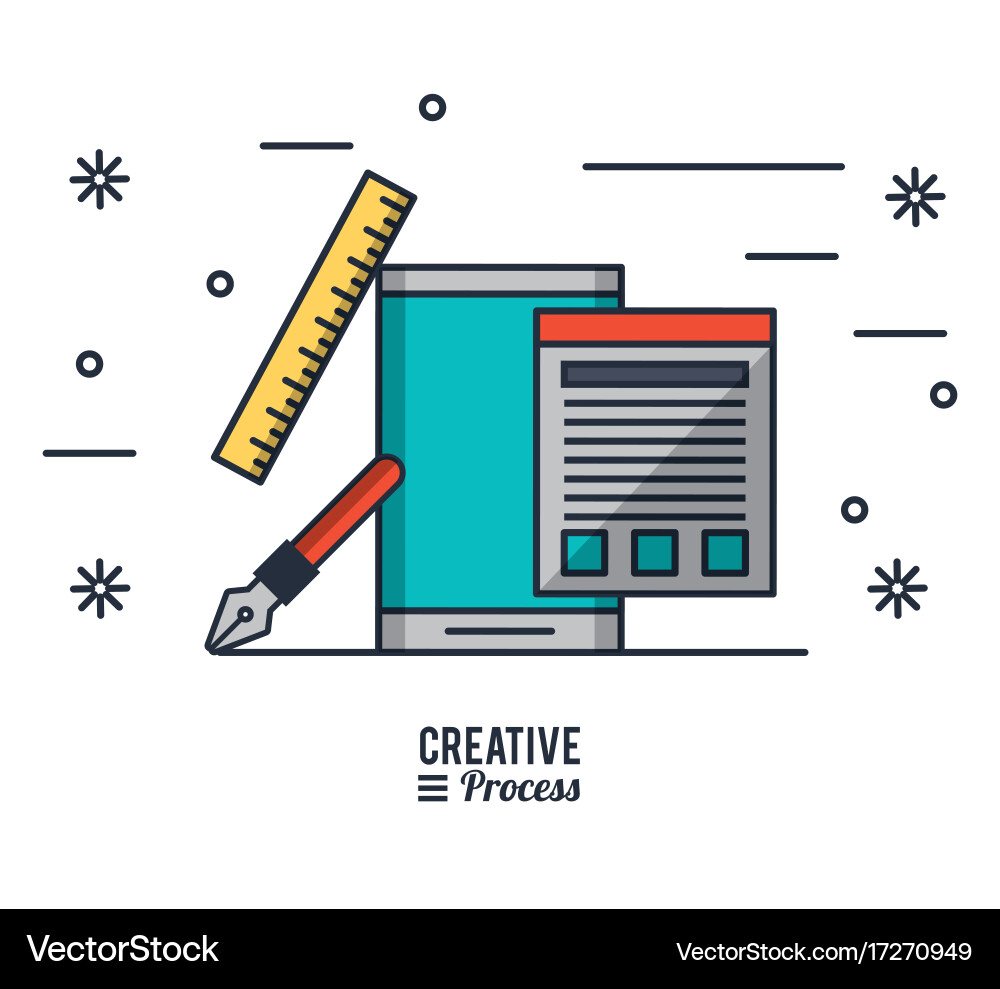 Creative process infographic Royalty Free Vector Image