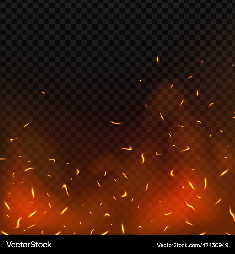 Fire sparks background Royalty Free Vector Image