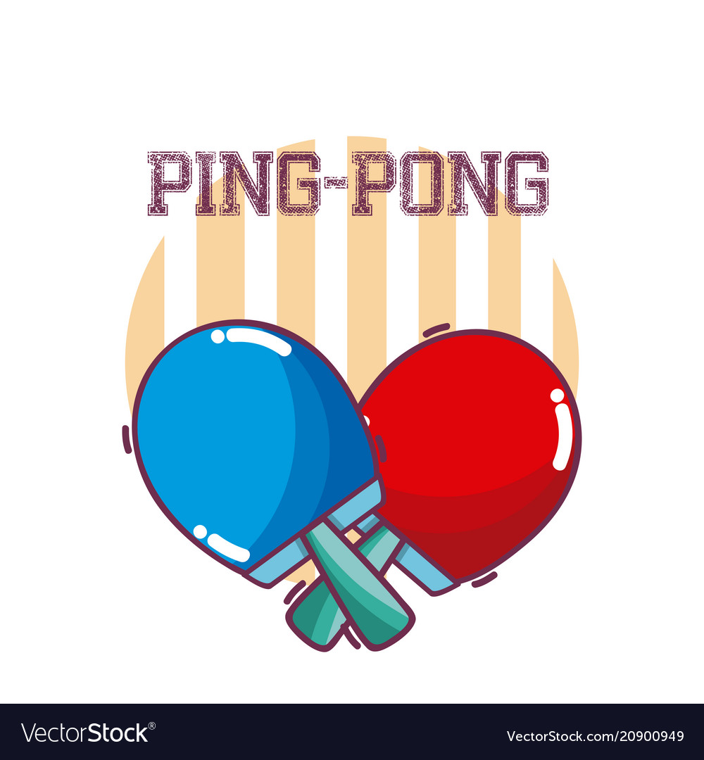 Ping pong rackets Royalty Free Vector Image - VectorStock