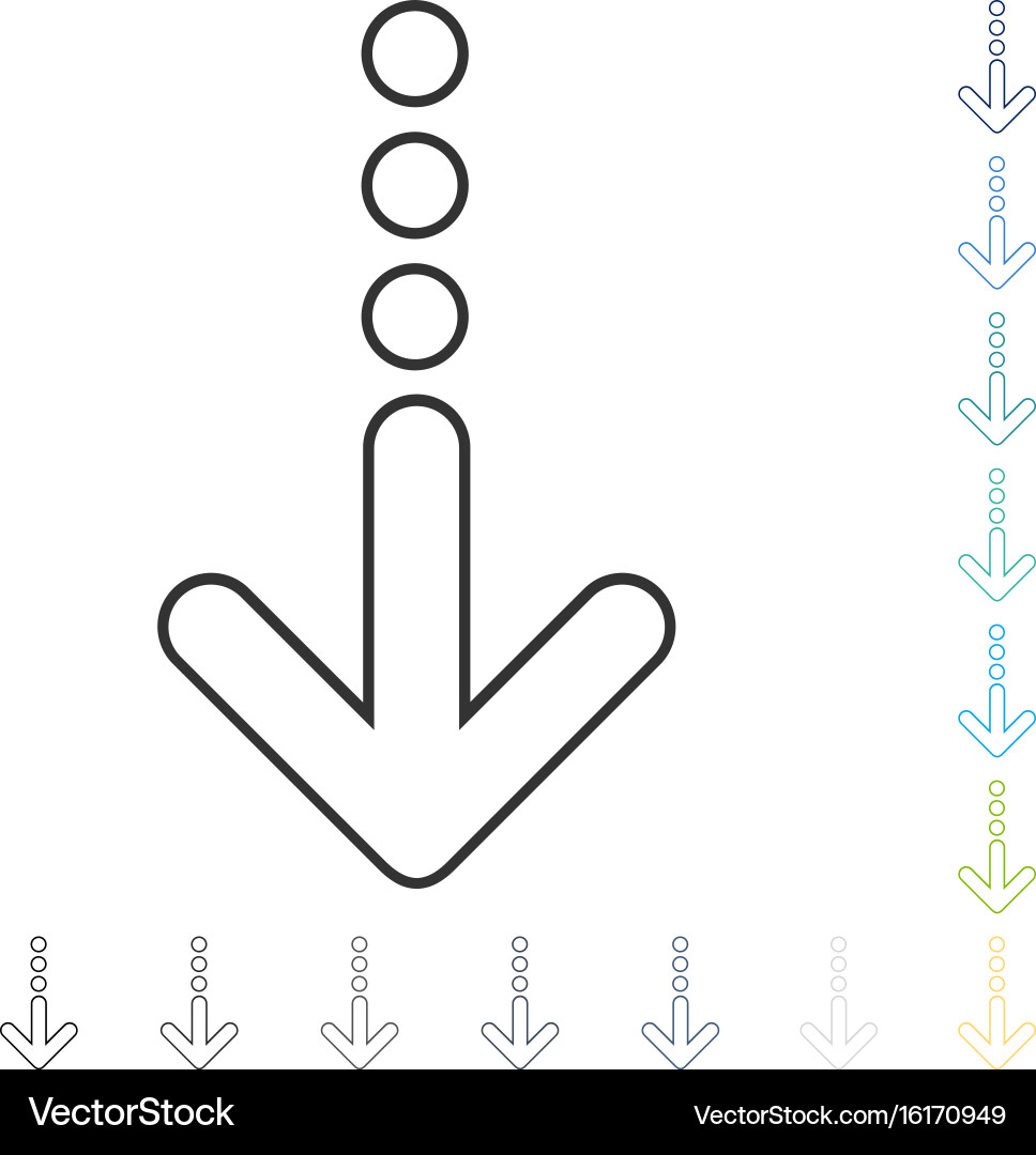 Send down icon Royalty Free Vector Image - VectorStock