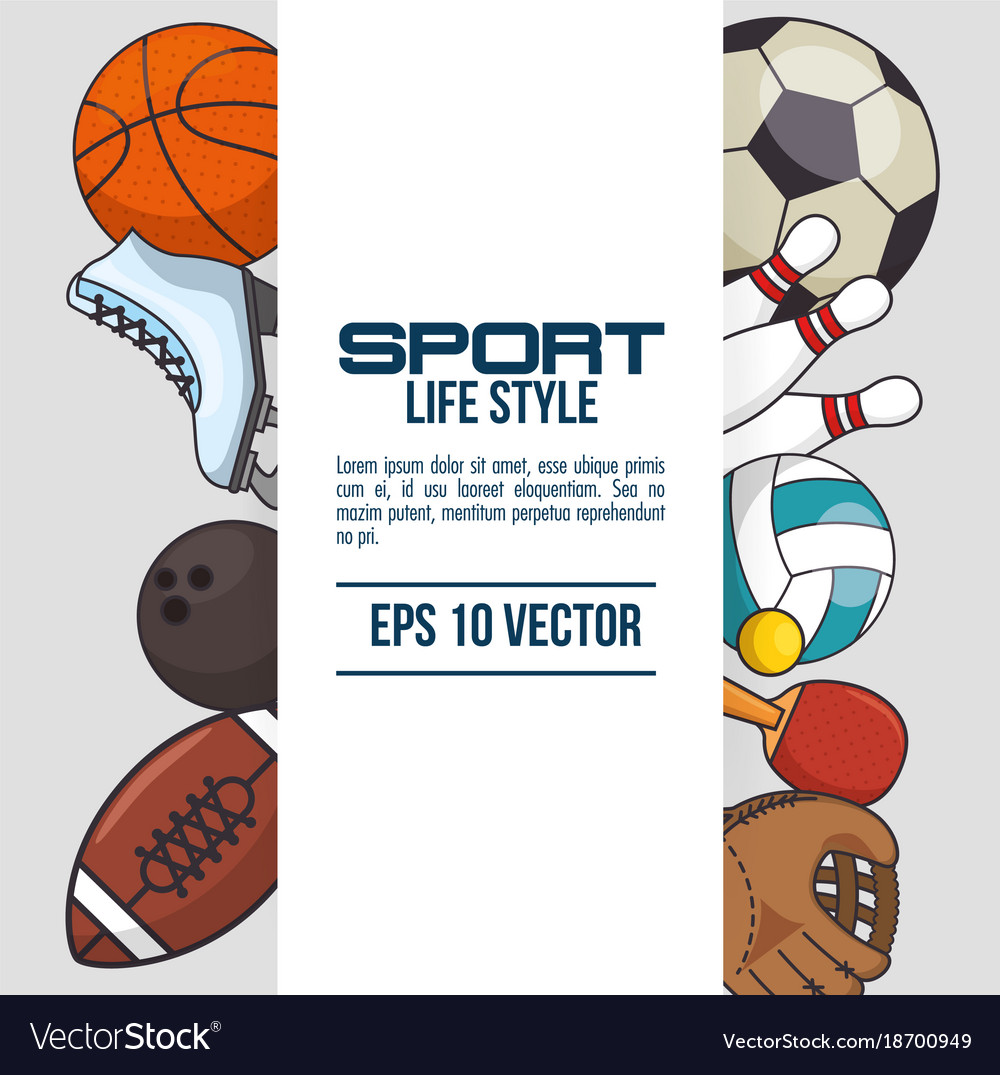 Sport equipment concept Royalty Free Vector Image