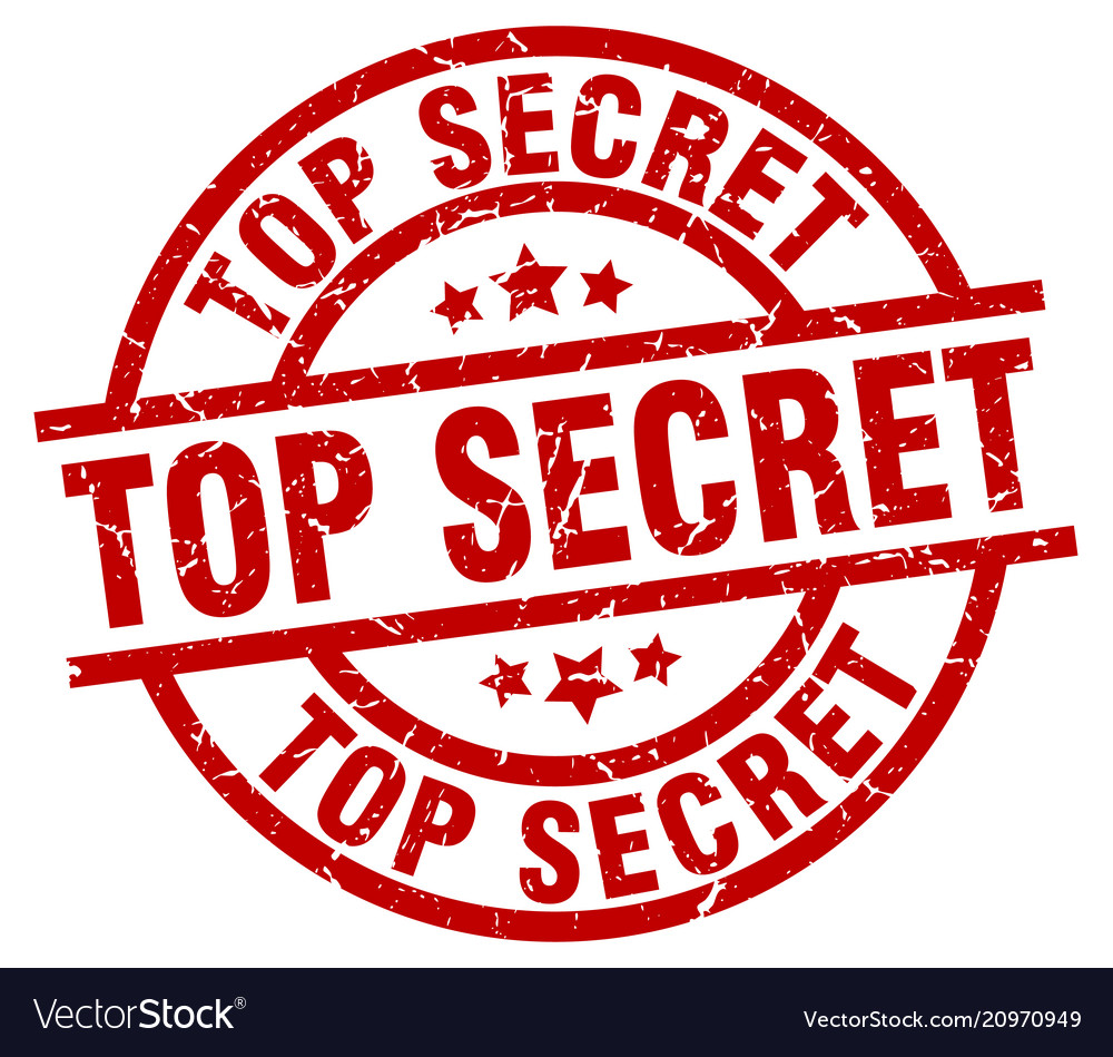 Top secret round red grunge stamp Royalty Free Vector Image