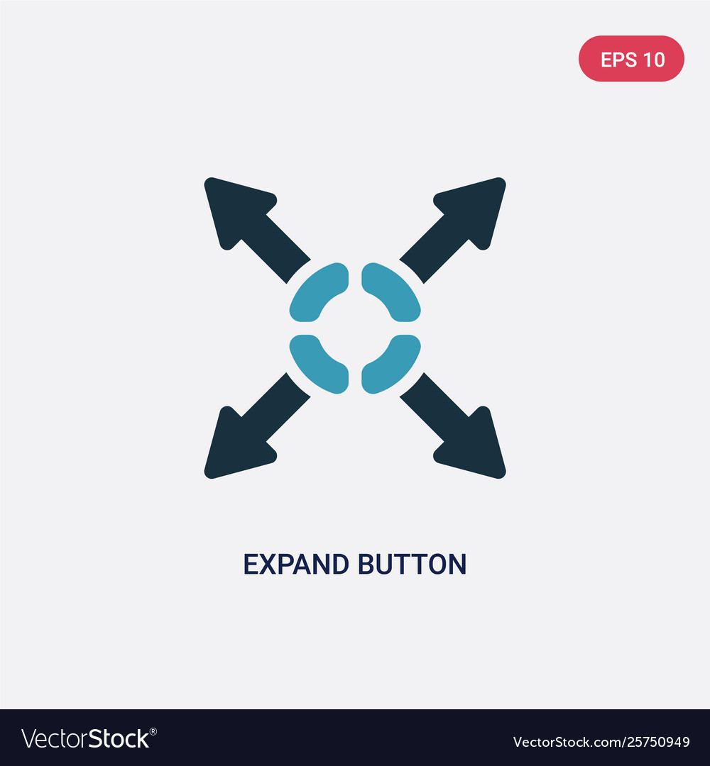 Two color expand button icon from user interface Vector Image