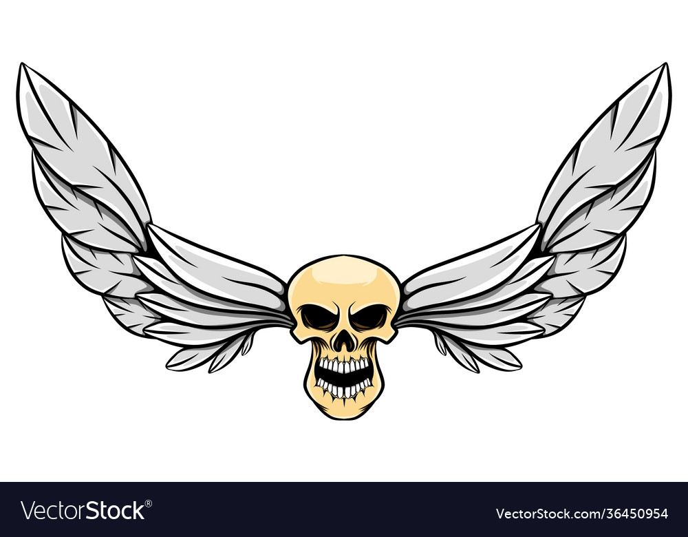 Beautiful feather wings with thin human Royalty Free Vector