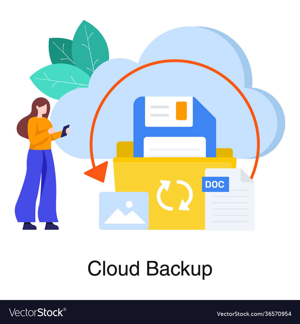 Cloud backup Royalty Free Vector Image - VectorStock