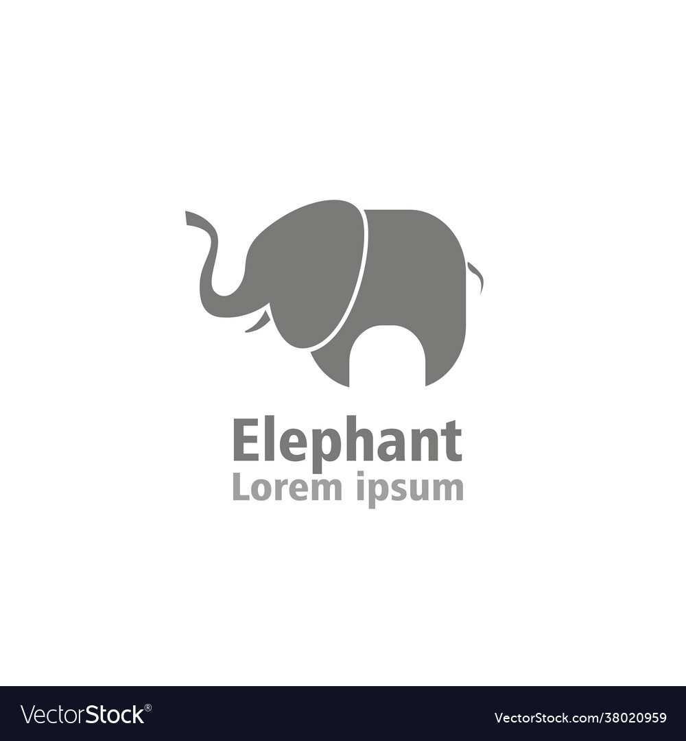 Elephant animal logo Royalty Free Vector Image