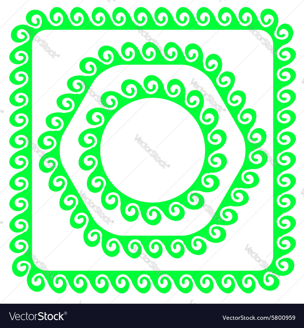 Green frames Royalty Free Vector Image - VectorStock