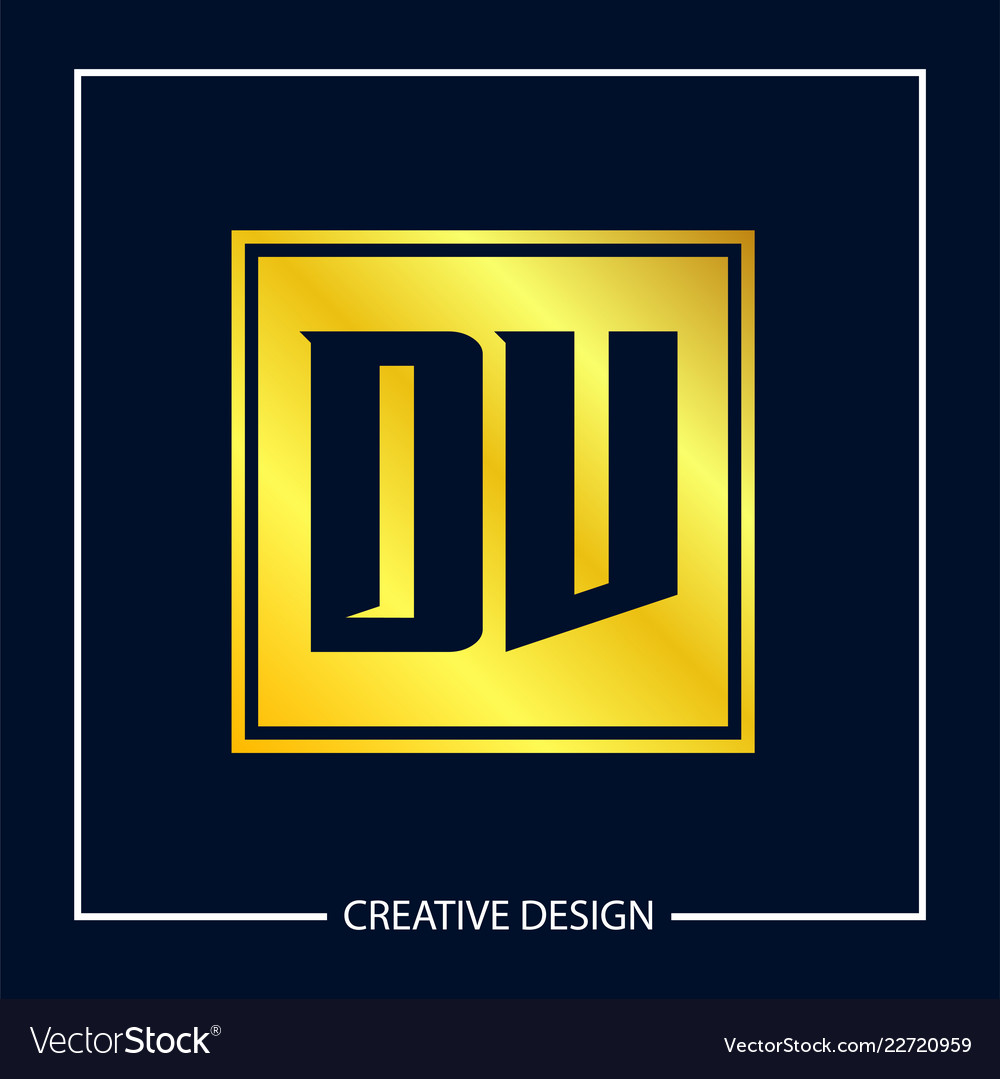 Initial letter dv logo template design Royalty Free Vector