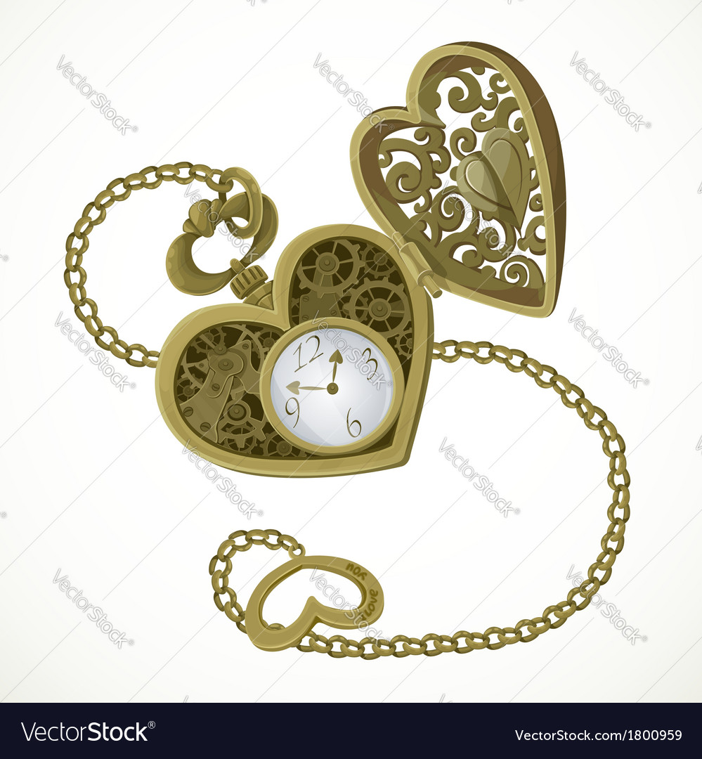 Heart shaped 2024 pocket watch