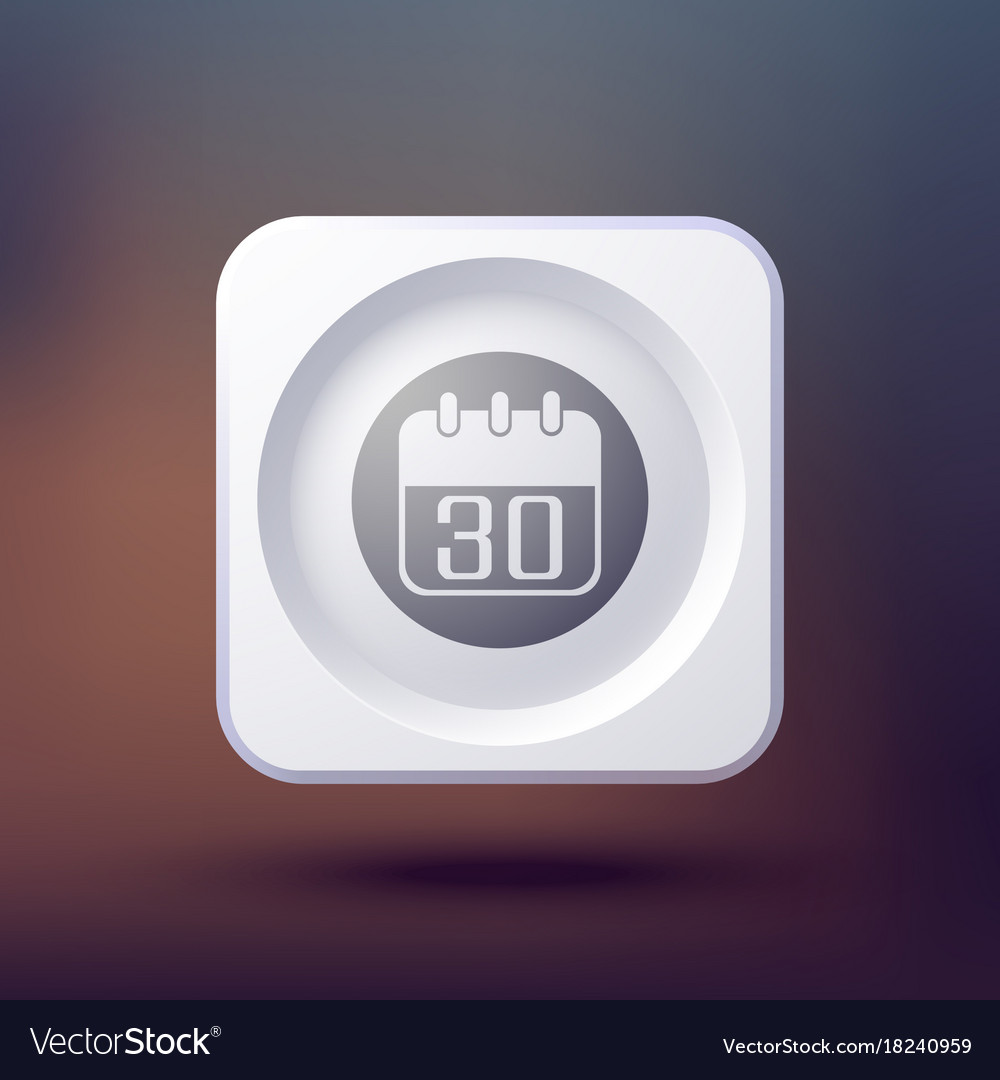 Pure calendar button background Royalty Free Vector Image