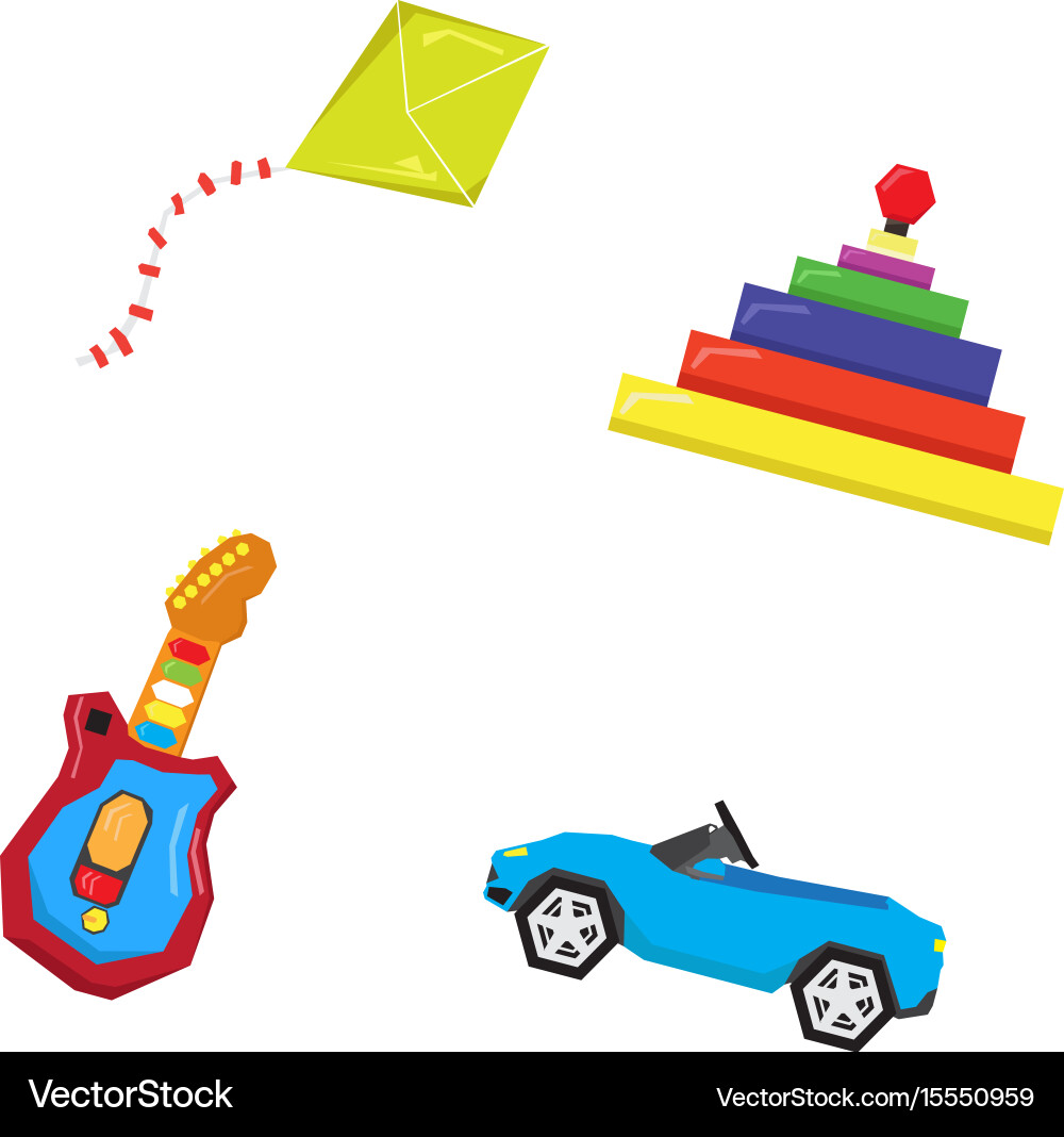 Set of geometric toys Royalty Free Vector Image