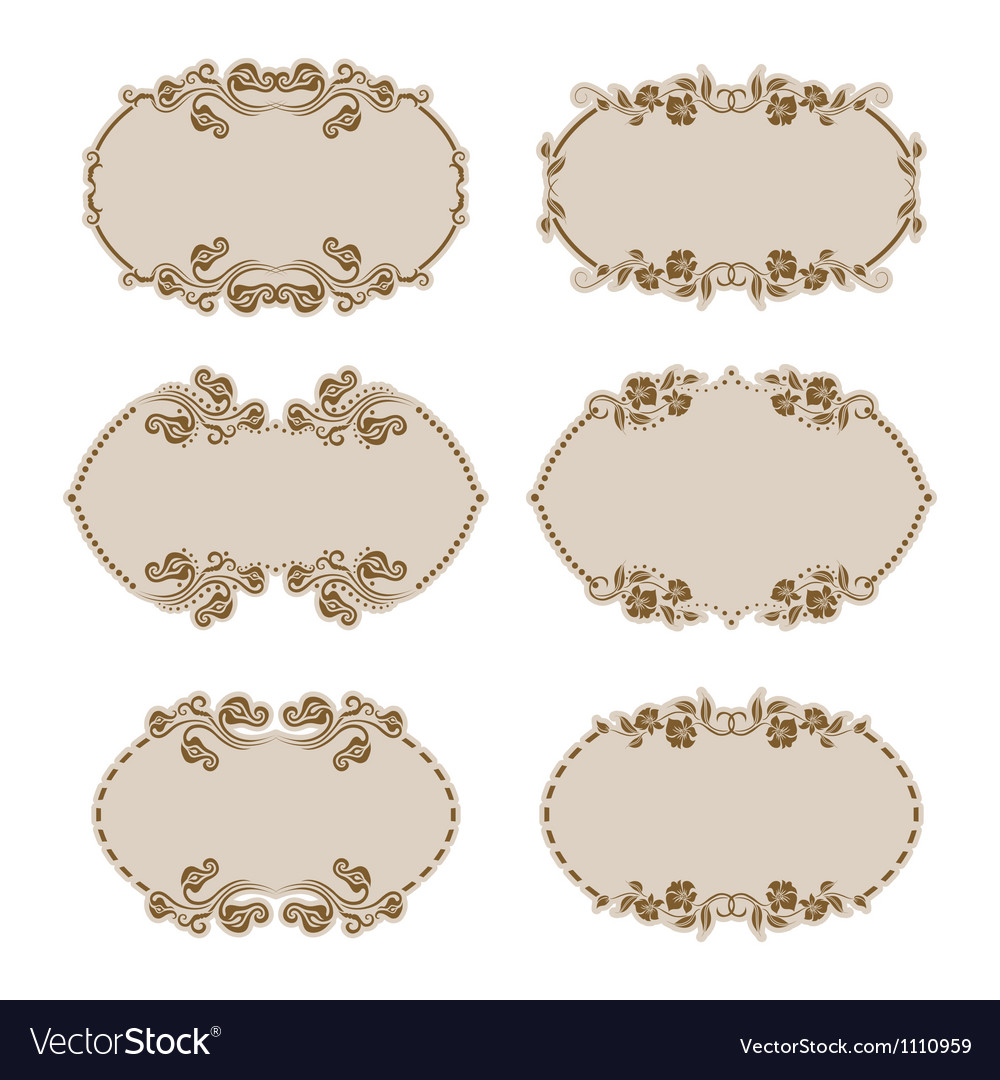 Set of ornate frames Royalty Free Vector Image