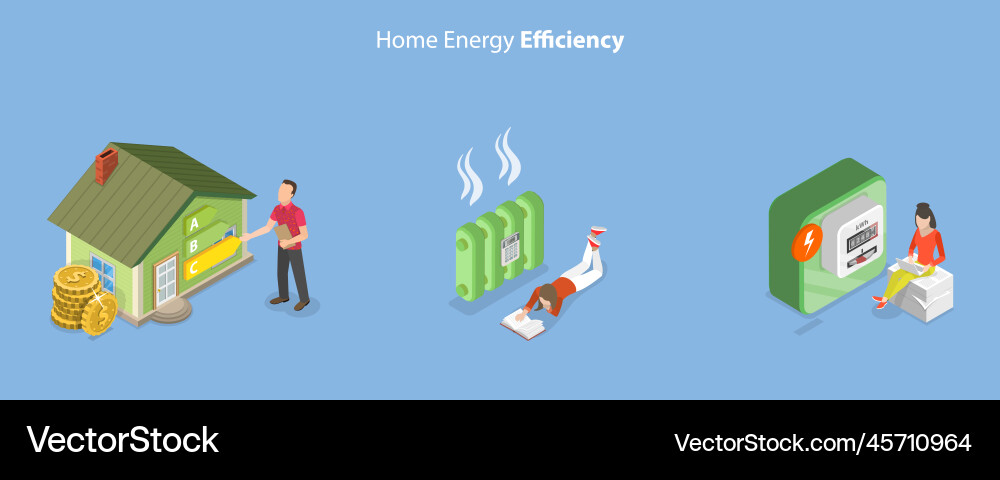 3d isometric flat conceptual Royalty Free Vector Image